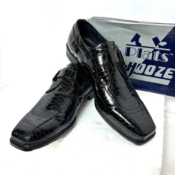 VTG Formal Faux Reptile Embossed Dress Blk Shoe Rare Zoot Suit OOAK NWOT main image 12